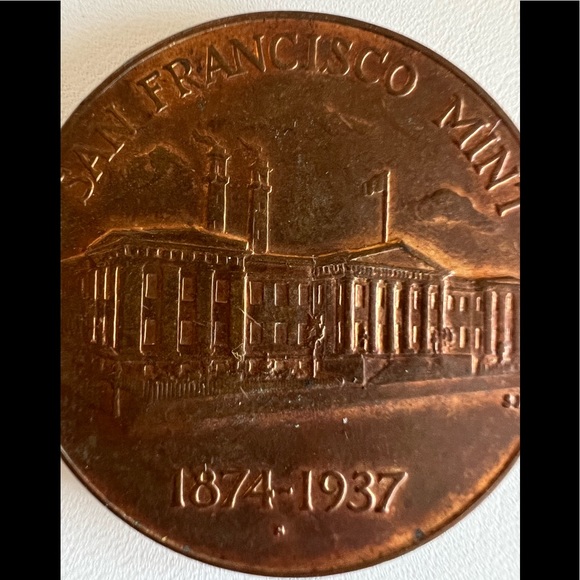Other San Francisco Mint 1874 1937 Treasury Department Copper Coin